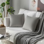 Poszewka Dekoracyjna 40x40 Gładka Welur Szara Jasna