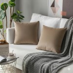 Poszewka Dekoracyjna 40x40 Gładka Welur Beżowa