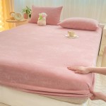 Prześcieradło Polarowe Pluszowe Miś 90x200 cm z Gumką – Różowe, Ciepłe, Miękkie