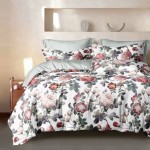 Pościel Satynowa z Mikrofibry 200x220 Elena 569 3cz