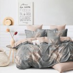 Pościel Satynowa z Mikrofibry 160x200 Dwustronna Elena 577 3cz