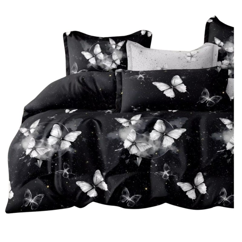 Pościel Satynowa z Mikrofibry 160x200 Dwustronna Elena 574 3cz