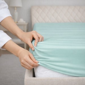 Prześcieradło z Gumką 180x200 Miętowe-3