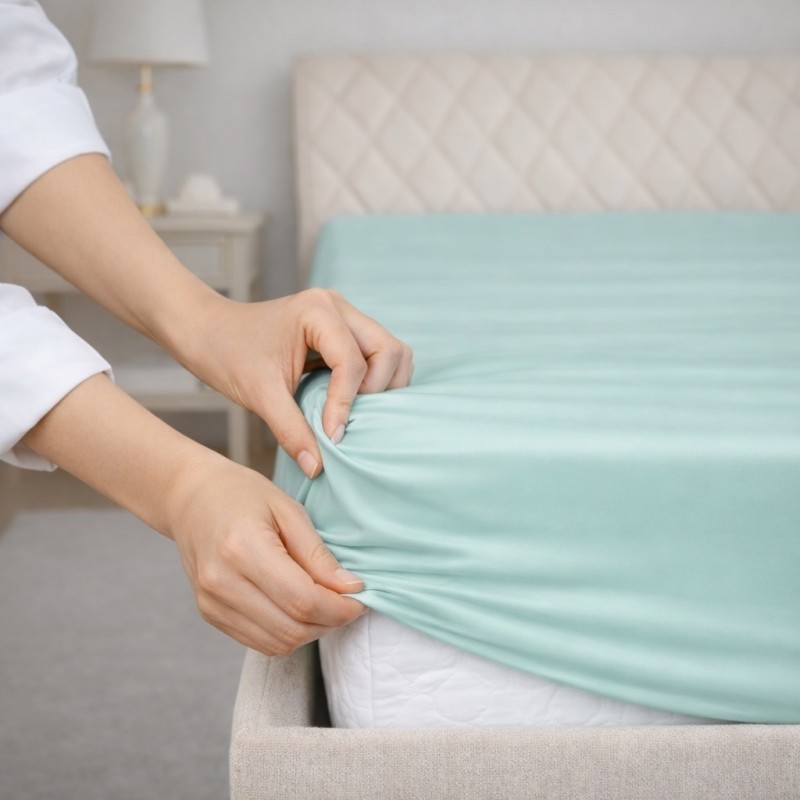 Prześcieradło z Gumką 180x200 Miętowe-3