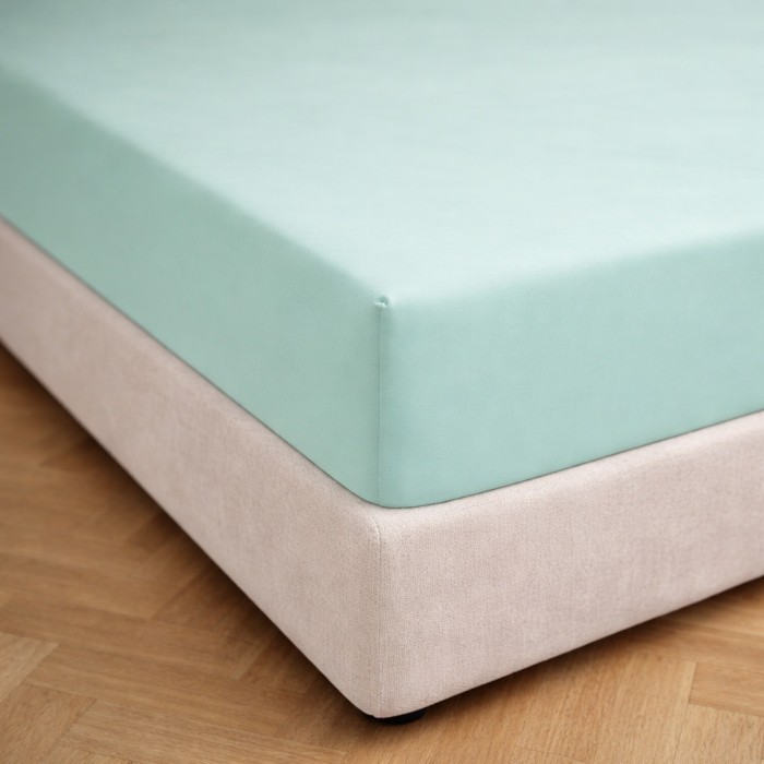 Prześcieradło z Gumką 180x200 Miętowe-2
