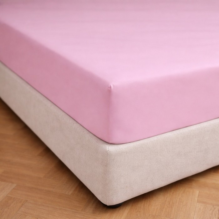 Prześcieradło z gumką 180x200 Różowe-2