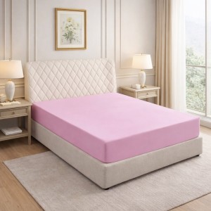 Prześcieradło z gumką 180x200 Różowe-1