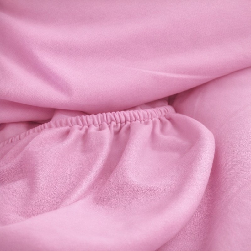 Prześcieradło z gumką 120x200 Różowe-4