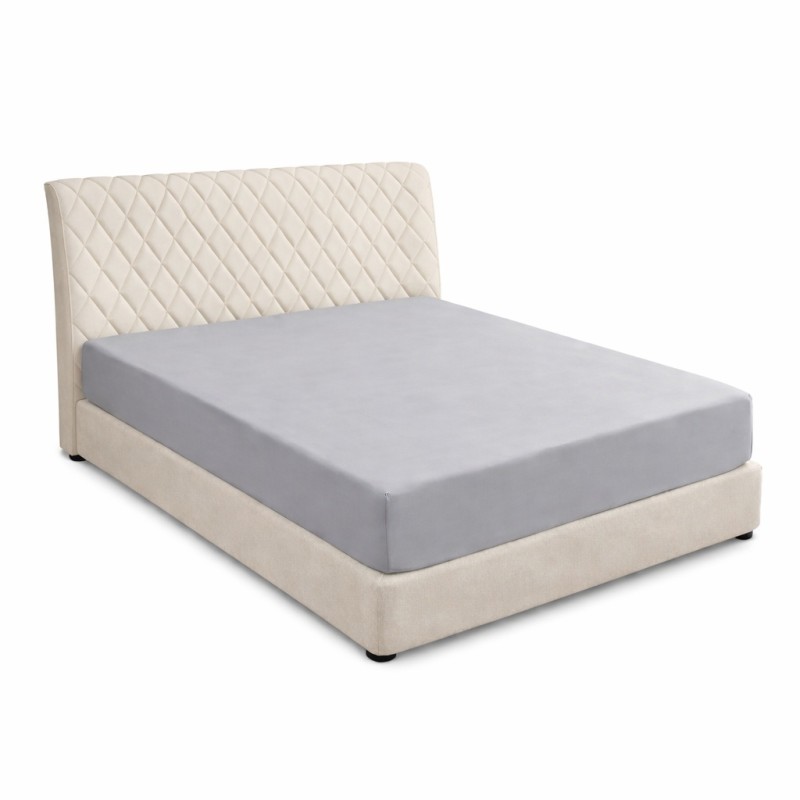 Prześcieradło z gumką 200x220 Jasne Szare-5