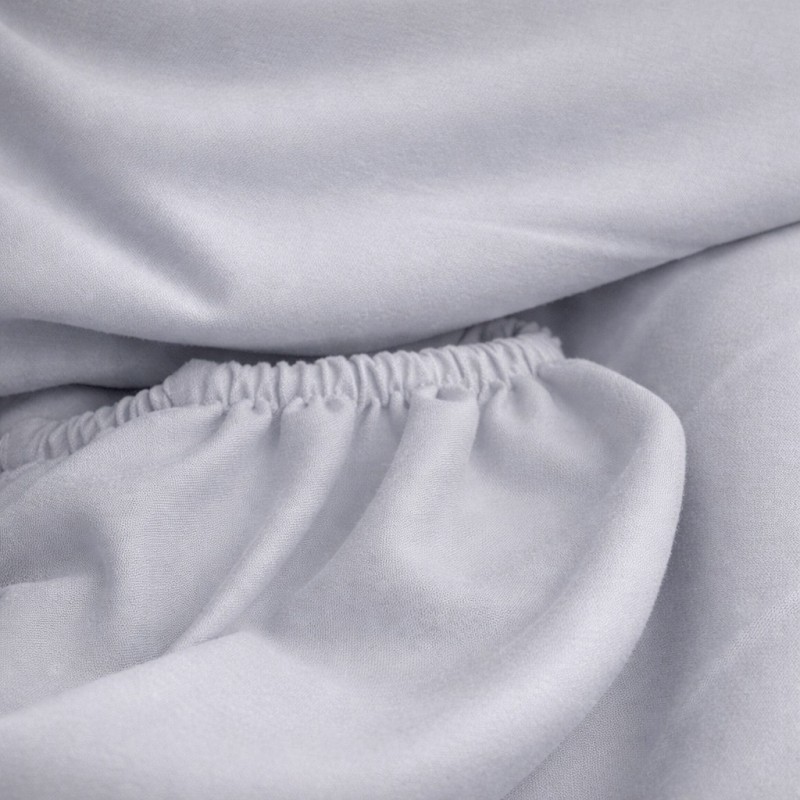 Prześcieradło z gumką 120x200 Jasne Szare-4