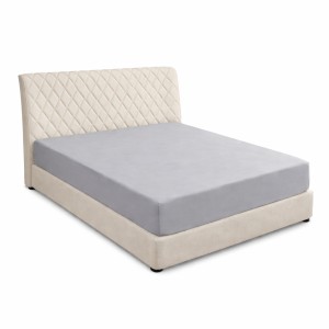 Prześcieradło z gumką 120x200 Jasne Szare-5