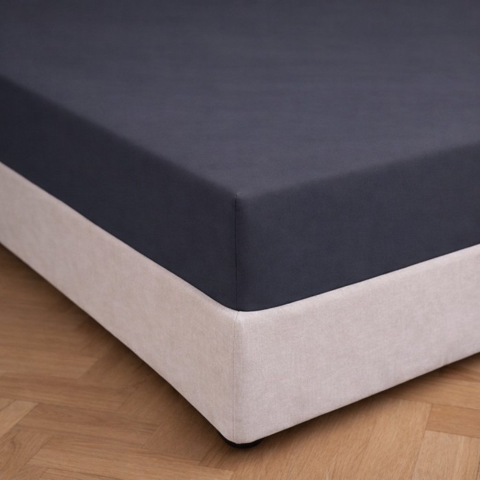 Prześcieradło z gumką 200x220 Grafitowe-2