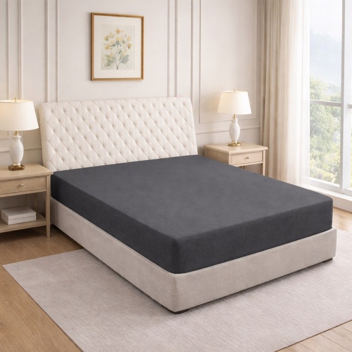 Prześcieradło z gumką 90x200 Grafitowe-1