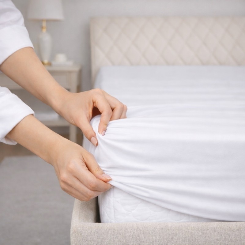 Prześcieradło z gumką 140x200 Białe-3