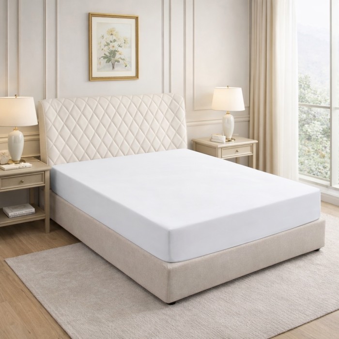 Prześcieradło z gumką 180x200 Białe-1