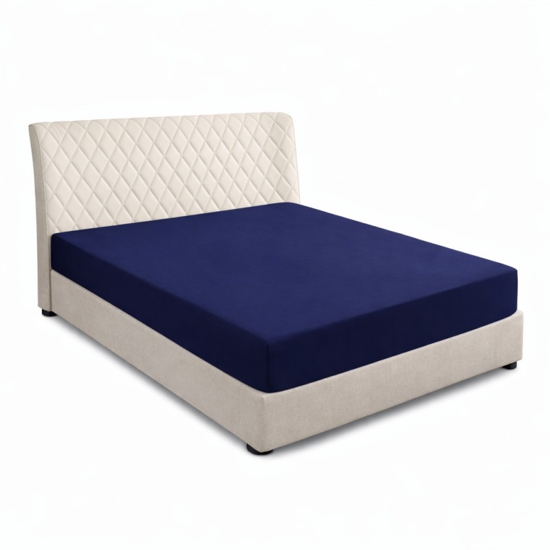 Prześcieradło z gumką 200x220 Granatowe-5