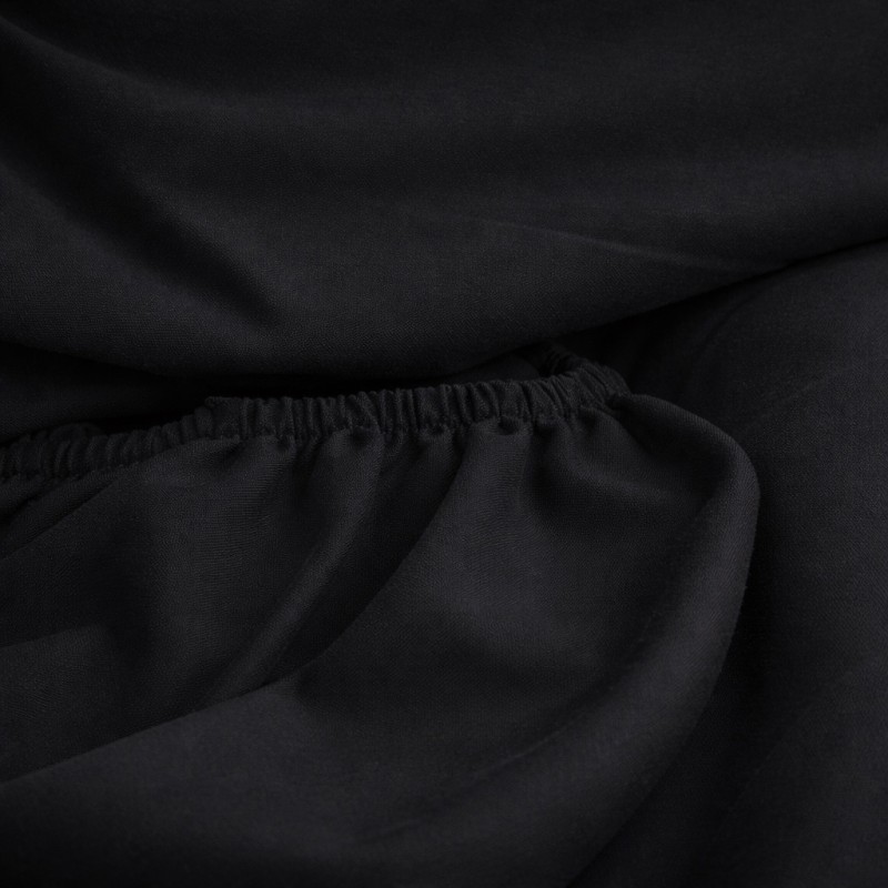 Prześcieradło z gumką 180x200 Czarne-4