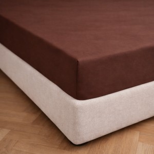 Prześcieradło z gumką 200x220 Brązowe-2