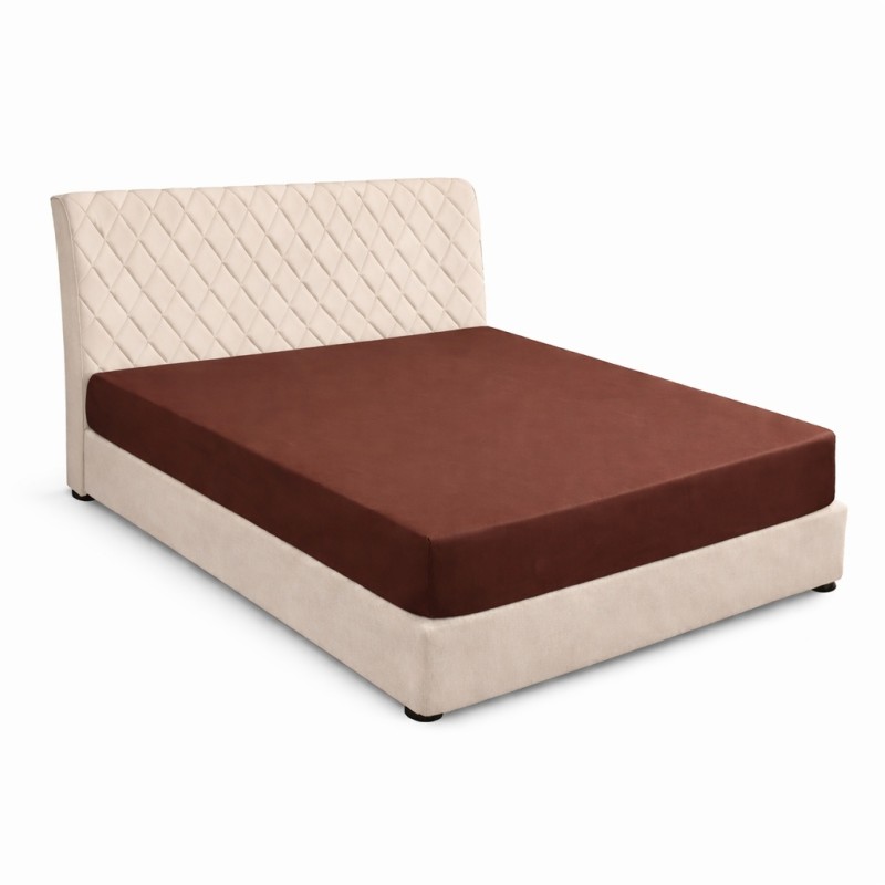 Prześcieradło z gumką 120x200 Brązowe-5