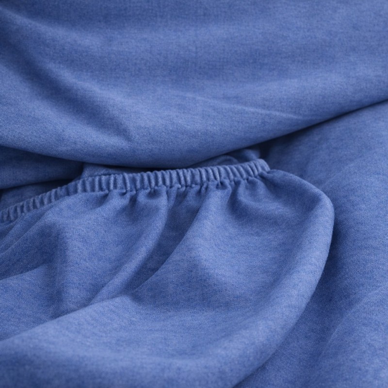 Prześcieradło z gumką 180x200 Niebieskie Jasne / Jeans-4