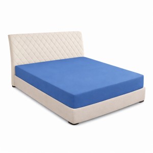 Prześcieradło z gumką 180x200 Niebieskie Jasne / Jeans-5