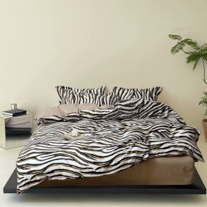 Pościel Satynowa z Mikrofibry 160x200 Dwustronna Elena 586 3cz