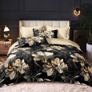 Pościel Satynowa z Mikrofibry 200x220 Dwustronna Elena 582 3cz