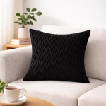 Poszewka Dekoracyjna  Welle 40x40 Czarna Pikowana