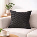 Poszewka Dekoracyjna  Welle 40x40 Ciemna Szara Pikowana