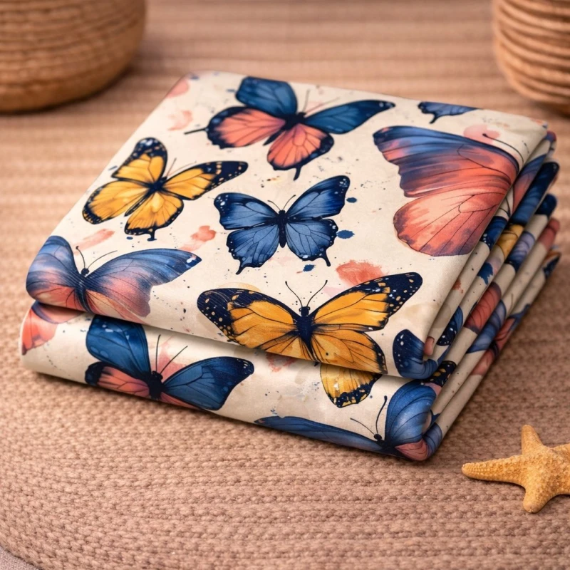 Ręcznik plażowy 70x140 w motyle szybkoschnący-2