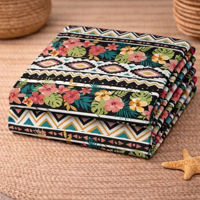 Ręcznik plażowy 70x140 tropikalny szybkoschnący-2