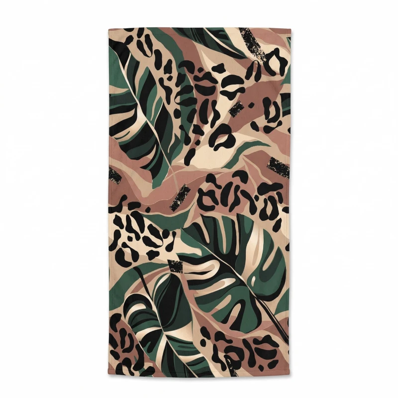 Ręcznik plażowy 70x140 monstera szybkoschnący-4