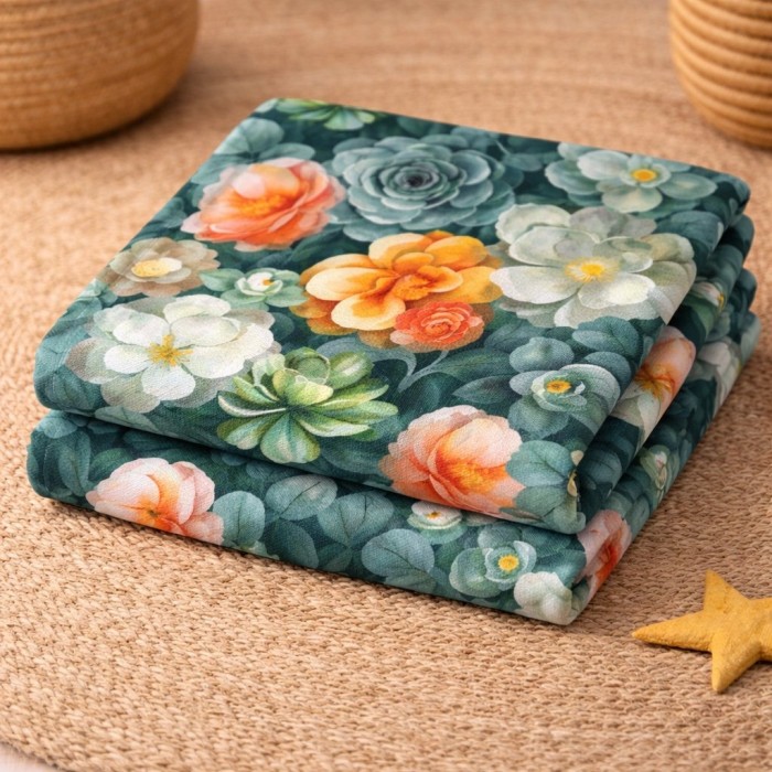 Ręcznik plażowy 70x140 kwiaty szybkoschnący-2