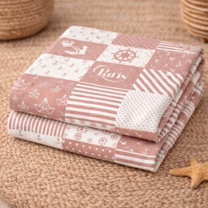 Ręcznik plażowy 70x140 paris marynarski szybkoschnący-2