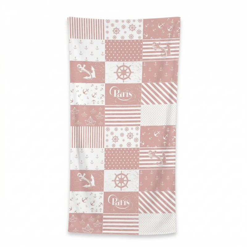 Ręcznik plażowy 70x140 paris marynarski szybkoschnący-4