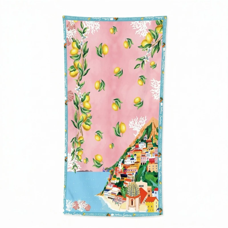 Ręcznik plażowy 70x140 cytrynki szybkoschnący-4