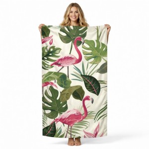 Ręcznik plażowy 70x140 flaming szybkoschnący