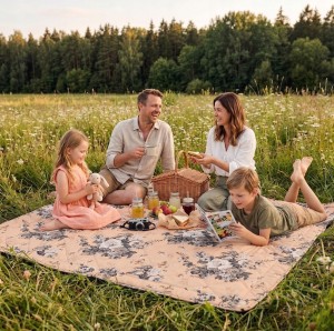 Kołdra 200x220 Letnia Drukowana Cienka Lekka Piknik Antyalergiczna Kwiatowa Harmonia
