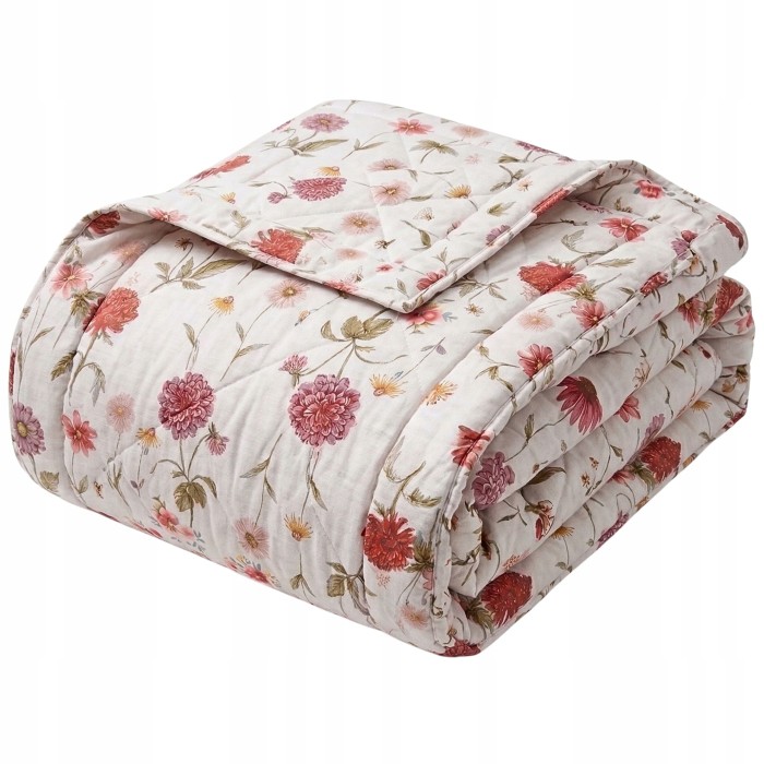 Kołdra Letnia Drukowana 200x220 Cienka Lekka Piknik Antyalergiczna Kwiatowa Łąka
