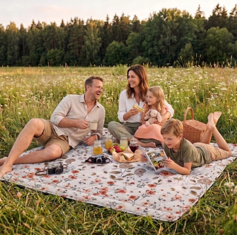 Kołdra Letnia Antyalergiczna 200x220 z Nadrukiem Cienka Lekka Pastelowe Kwiaty