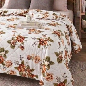 Kołdra Letnia 200x220 Antyalergiczna z Nadrukiem Cienka Lekka Kwiatowa Elegancja