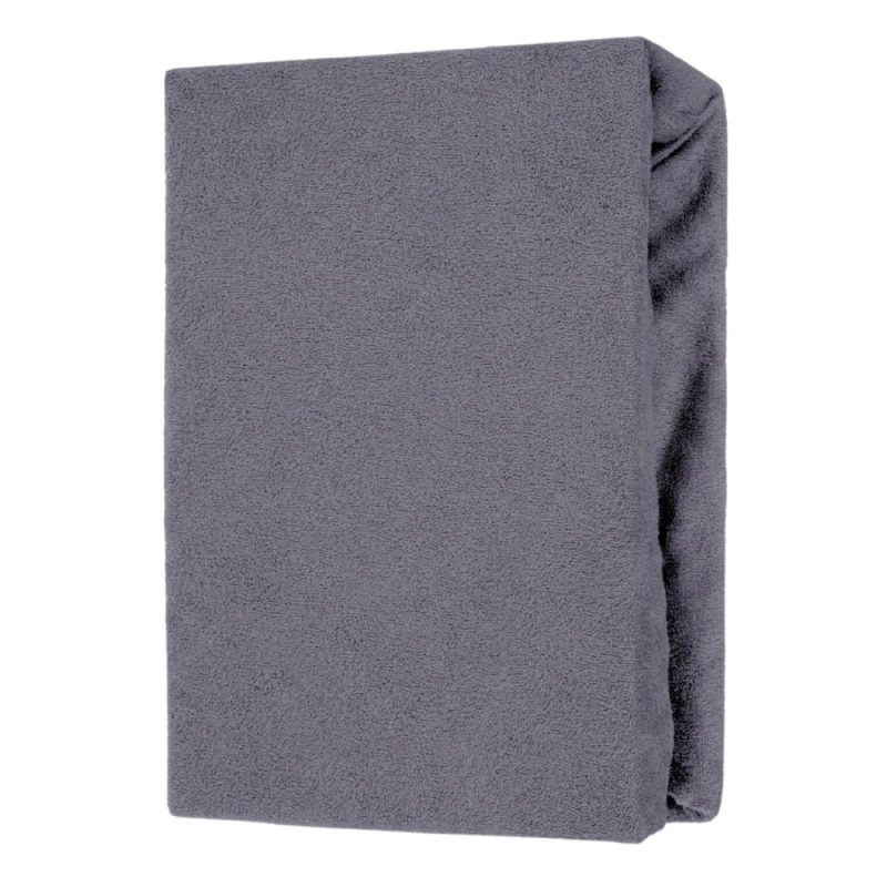 Prześcieradło frotte z gumką 200x220 grafitowe M70-2