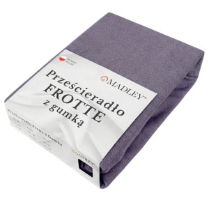 Prześcieradło frotte z gumką 200x220 grafitowe M70