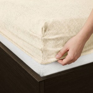 Prześcieradło frotte z gumką 200x220 ecru 02-2