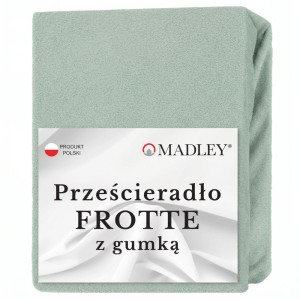 Prześcieradło frotte z gumką 200x220 oliwkowe M13-5