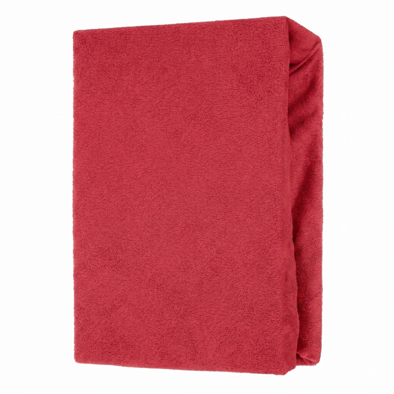 Prześcieradło frotte z gumką 200x220 czerwone M24-3