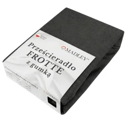 Prześcieradło frotte z gumką 140x200 czarne M44