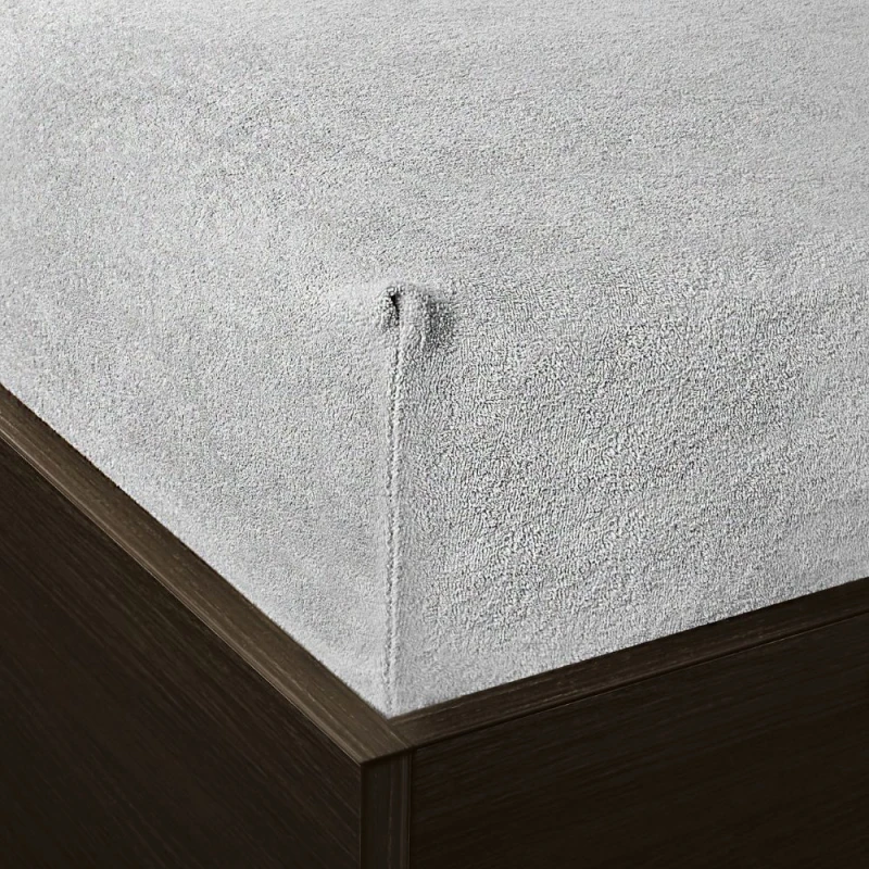 Prześcieradło frotte z gumką 140x200 szare M60-4