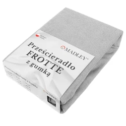 Prześcieradło frotte z gumką 140x200 szare M60