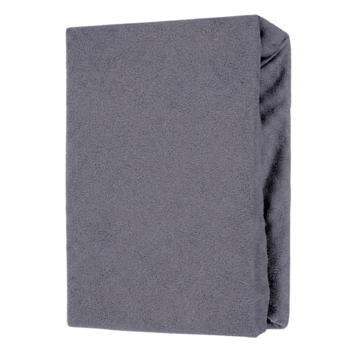 Prześcieradło frotte z gumką 140x200 grafitowe M70-2